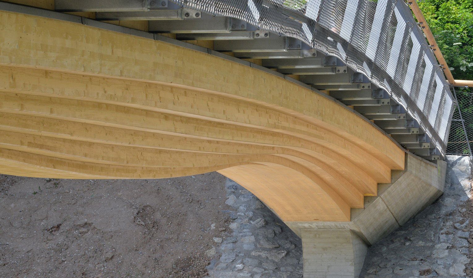 Integral timber bridges